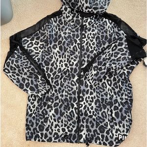 Vs pink Campus Full zip anorak leopard Sz Xs Sm rare 2019